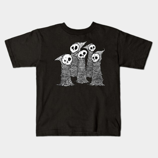 Cute Skull buddies Kids T-Shirt by Ben Pissin